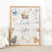 Kaarten en geschenken Kleding Boho Gender Reveal Poster