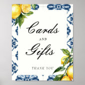 Kaarten en geschenken Lemon Positano Vrijgezellenf Poster (Voorkant)