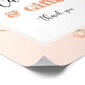 Kaarten en geschenken lieve perzik waterverf Verja Poster (Hoek)