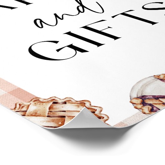 Kaarten en geschenken Little Cutie Pie Baby shower Poster (Hoek)