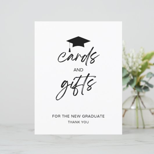 Kaarten en geschenken Minimalistisch afstuderen Pa (Staand voorkant)