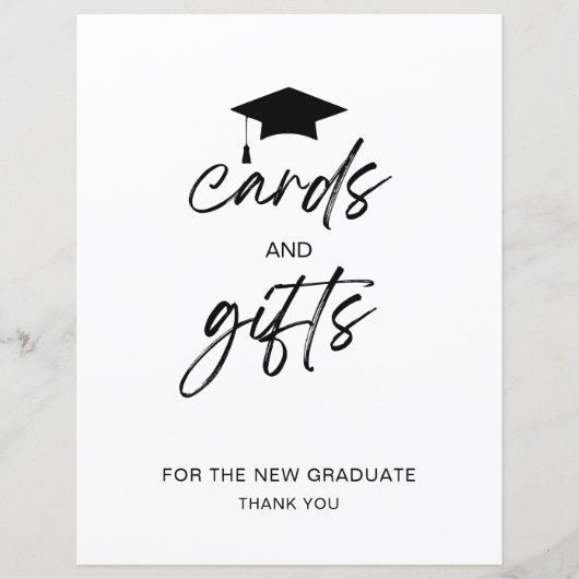 Kaarten en geschenken Minimalistisch afstuderen Pa (Voorkant)