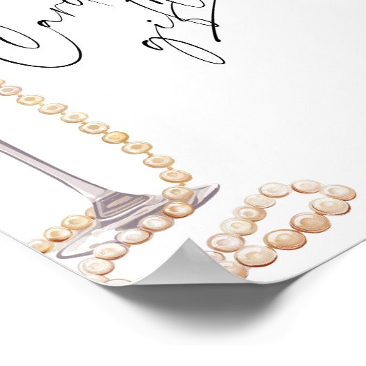 Kaarten en geschenken Minimalistisch Prosecco Vrij Poster (Hoek)