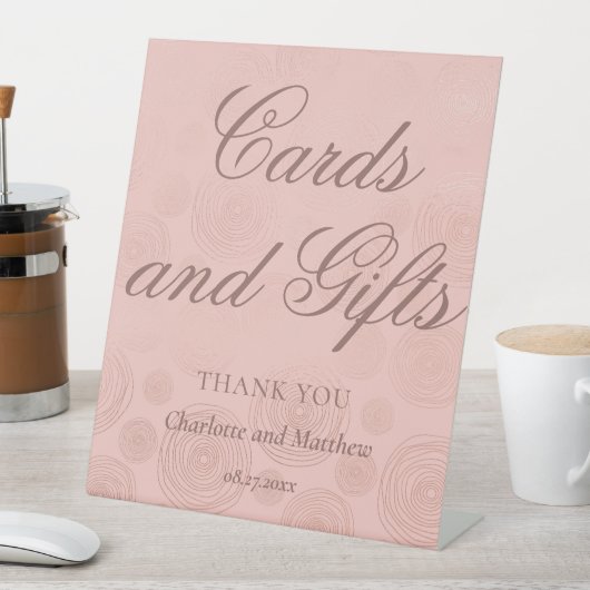 Kaarten en geschenken Modern chique bruiloft evene Reclamebord Met Voetstuk (Insitu)