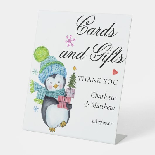 Kaarten en geschenken Modern huwelijksevenement Ke Reclamebord Met Voetstuk (Voorkant)