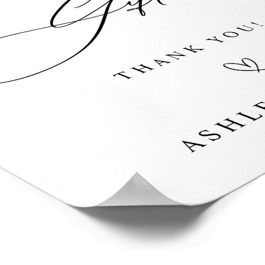 Kaarten en geschenken Modern minimalistisch bruilo Poster (Hoek)