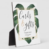 Kaarten en geschenken Monstera Leaf Wedding Sign Fotoplaat (Zijkant)