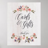 Kaarten en geschenken ondertekenen poster bruiloft (Voorkant)