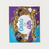 Kaarten en geschenken Paars en blauw koninklijk se Wandkleed (Voorkant)