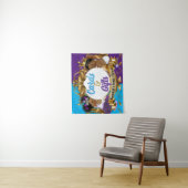 Kaarten en geschenken Paars en blauw koninklijk se Wandkleed (In situ)