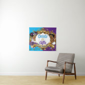 Kaarten en geschenken Paars en blauw koninklijk se Wandkleed (In Situ (horizontaal))