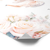 Kaarten en geschenken Pastel Blooms Bruids Tea Par Poster (Hoek)