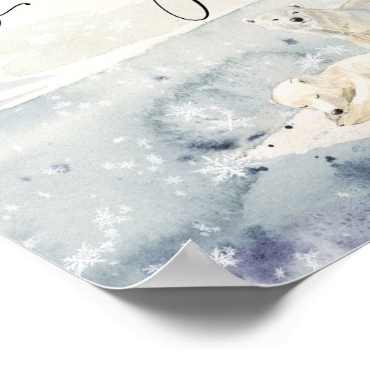 Kaarten en geschenken Polar Beer Poster (Hoek)