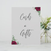 Kaarten en geschenken Rode Roos Trouwbord (Staand voorkant)