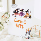 Kaarten en geschenken Schattige Halloween heksen V Reclamebord Met Voetstuk