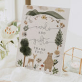 Kaarten en geschenken teken Boho Woodland Baby sho Reclamebord Met Voetstuk