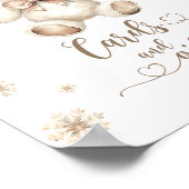 Kaarten en geschenken tekenen Winter Teddy Bear Ba Poster (Hoek)