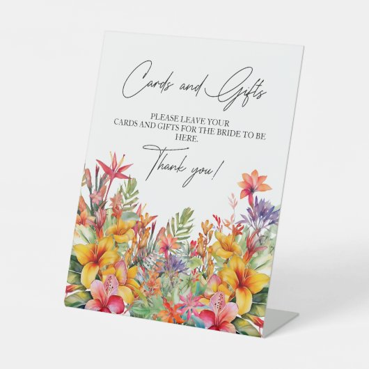 Kaarten en geschenken Tropisch Luau Vrijgezellenfe Reclamebord Met Voetstuk (Voorkant)