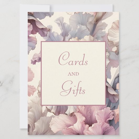 Kaarten en Geschenken Trouwbord, Elegante Bloemen (Voorkant)