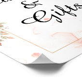 Kaarten en geschenken van de moderne roos goudflor poster (Hoek)