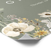 Kaarten en geschenken van de witte bloem poster (Hoek)