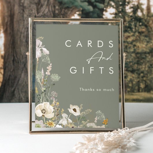 Kaarten en geschenken van de witte bloem poster