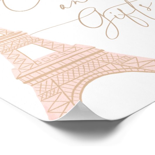 Kaarten en geschenken van het Paris Eiffel Tower B Poster (Hoek)