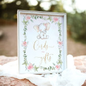 Kaarten en geschenken voor de olifant van Florale  Poster