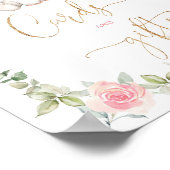 Kaarten en geschenken voor de olifant van Florale  Poster (Hoek)