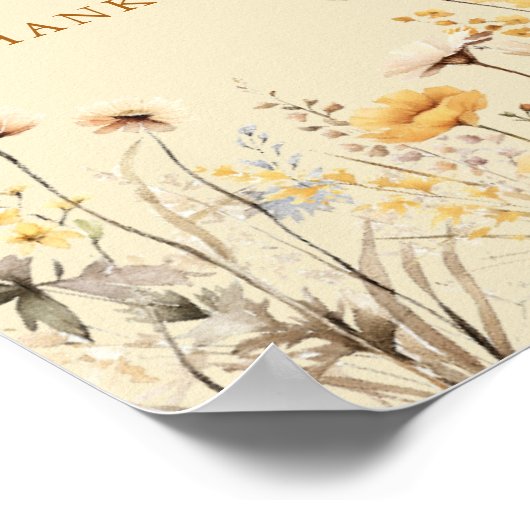 Kaarten en geschenken Vrijgezellenfeest Dank u Poster (Hoek)