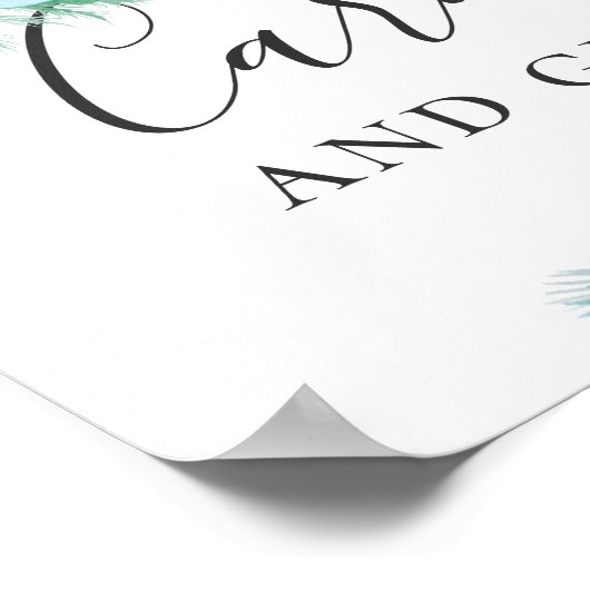 Kaarten en geschenken. Waterverf munt voor volgend Poster (Hoek)