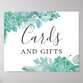 Kaarten en geschenken. Waterverf munt voor volgend Poster (Voorkant)