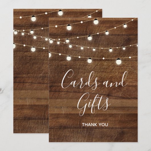 Kaarten en geschenken Wedding Bar Sign. (Voorkant / Achterkant)