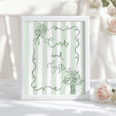 Kaarten en geschenken Whimsical Sage groene Hand g Poster
