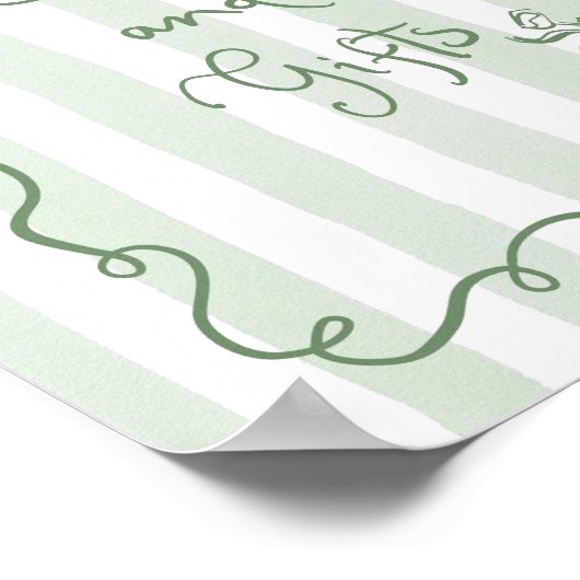 Kaarten en geschenken Whimsical Sage groene Hand g Poster (Hoek)