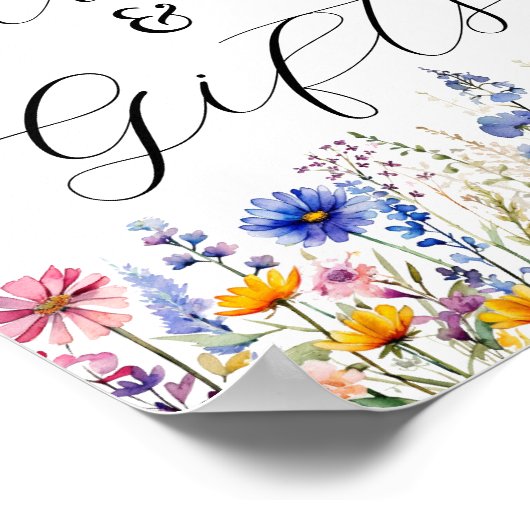 Kaarten en geschenken | Wildbloembloemen Poster (Hoek)