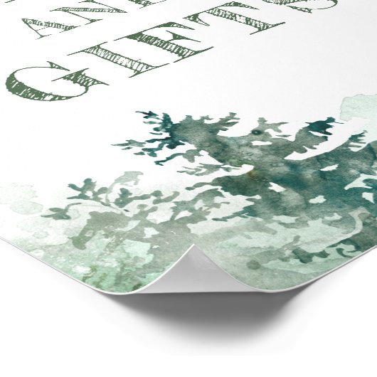 Kaarten en geschenken Winter Wonderland baby showe Poster (Hoek)