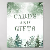 Kaarten en geschenken Winter Wonderland baby showe Poster (Voorkant)