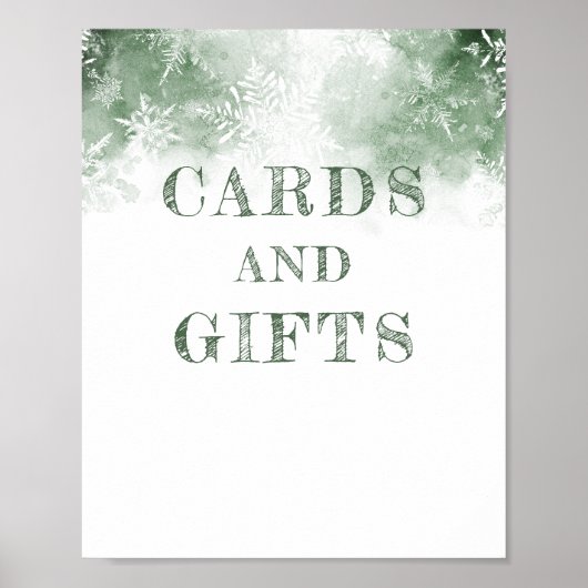 Kaarten en geschenken Winter Wonderland baby showe Poster (Voorkant)