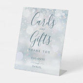 Kaarten en geschenken Winter Wonderland Sneeuwvlok Reclamebord Met Voetstuk (Voorkant)