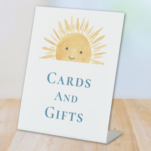Kaarten en geschenken zon-thema Baby shower Reclamebord Met Voetstuk