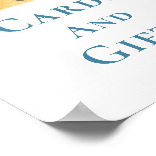 Kaarten en geschenken zon-thema Baby shower teken Poster (Hoek)