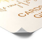 Kaarten en geschenken zon-thema Baby shower teken Poster (Hoek)