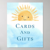 Kaarten en geschenken zon-thema Baby shower teken Poster (Voorkant)