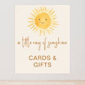 Kaarten en geschenken zon-thema Baby shower teken Poster