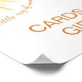 Kaarten en geschenken Zonneschijn Baby shower teke Poster (Hoek)