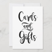 Kaarten en Geschenken Zwart Handgeschreven Script  (Voorkant)