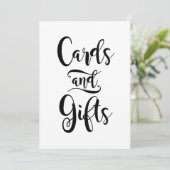 Kaarten en Geschenken Zwart Handgeschreven Script  (Staand voorkant)