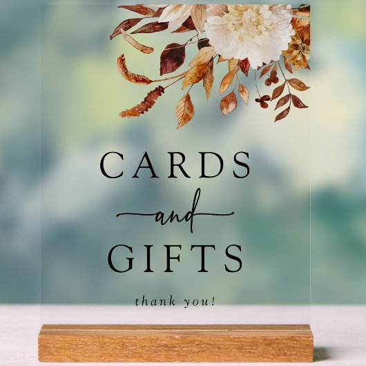 Kaarten en Gift Herfst Acryl Bord