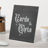 Kaarten en Gifts Black Lace Gothic Wedding Reclamebord Met Voetstuk (Insitu)